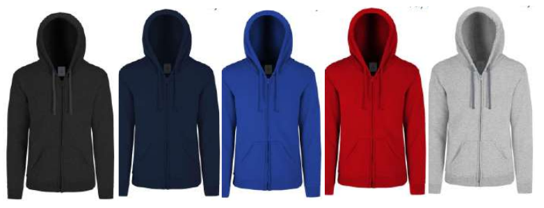 SUDADERA UNISEX CON CAPUCHA, BOLSA CANGURO y CIERRE